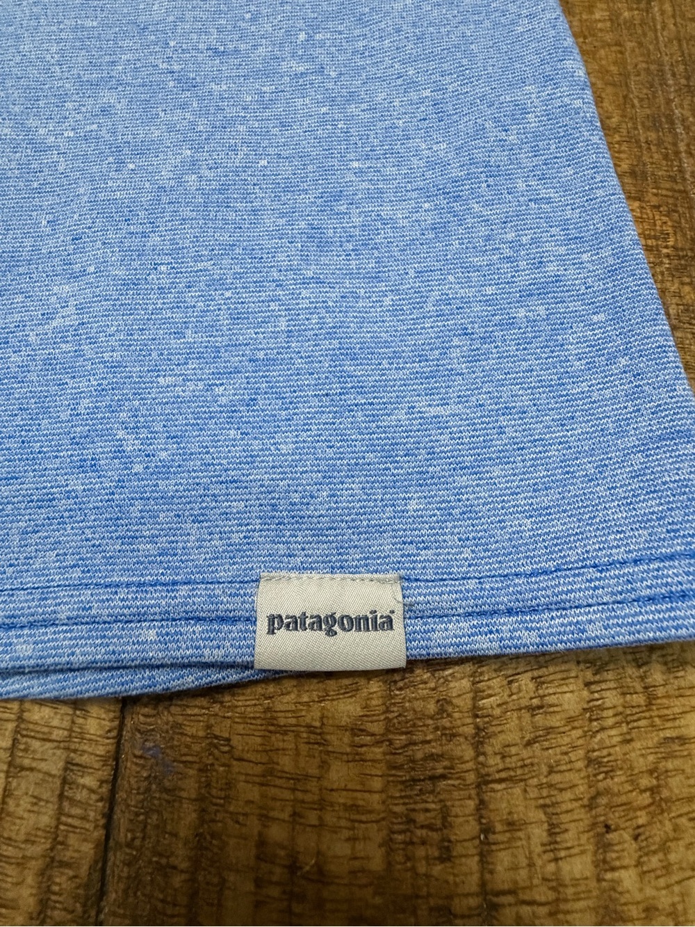 Patagonia Heathered Light Blue Crew Neck Tee - Picture 3 of 6
